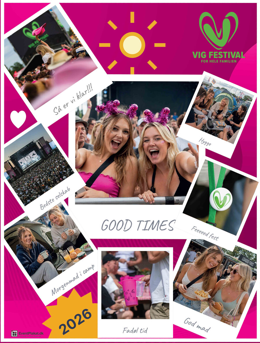 Eksempel på din Vig Festival 2026-plakat
